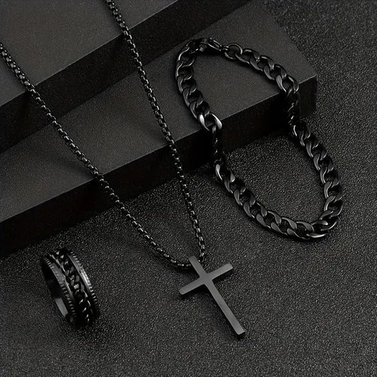 Clarity Cross Necklace Ring Bracelet Suit™