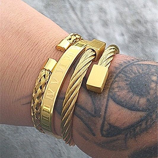 Three Stainless Steel Bracelets™