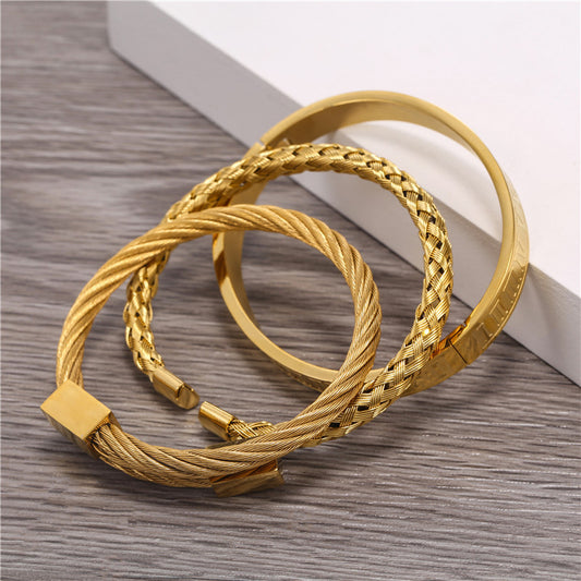 Three Stainless Steel Bracelets™